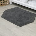 thumbnail image 1 of HOME WEAVERS Waterford Bath Rug, 100% Cotton, Extra Soft & Absorbent, Non-Slip, Machine Washable – 17"x24", Gray, 1 of 2