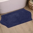 thumbnail image 1 of HOME WEAVERS Waterford Collection Cotton Tufted Bath Rug, 21" x 34", Navy, 1 of 6