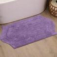 thumbnail image 1 of HOME WEAVERS Waterford Collection Cotton Tufted Bath Rug, 21" x 34", Purple, 1 of 9