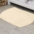 thumbnail image 1 of HOME WEAVERS Waterford Collection Cotton Tufted Bath Rug, 17" x 24", Ivory, 1 of 7