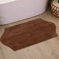 thumbnail image 1 of HOME WEAVERS Waterford Collection Cotton Tufted Bath Rug, 21" x 34", Chocolate, 1 of 9