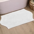 thumbnail image 1 of HOME WEAVERS Waterford Collection Cotton Tufted Bath Rug, 21" x 34", White, 1 of 9