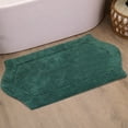 thumbnail image 1 of HOME WEAVERS Waterford Collection Cotton Tufted Bath Rug, 21" x 34", Bottle Green, 1 of 6