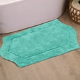 thumbnail image 1 of HOME WEAVERS Waterford Collection Cotton Tufted Bath Rug, 21" x 34", Turquoise, 1 of 8