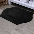 thumbnail image 1 of HOME WEAVERS Waterford Collection Cotton Tufted Bath Rug, 17" x 24", Black, 1 of 9