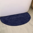 thumbnail image 1 of HOME WEAVERS Waterford Collection Bathroom Rug 100% Cotton Tufted U Shape Slice Rug, Soft & Absorbent Bath Rugs, Non-Slip Bath Rug, Machine Wash Dry, bath Rugs , 17"x30" Slice Rug, Navy, 1 of 5