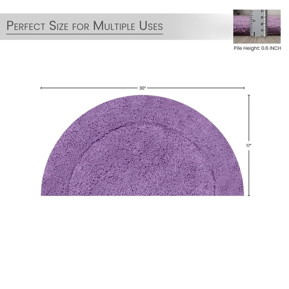 HOME WEAVERS Waterford Collection Cotton Slice Rug, 17" x 30", Purple