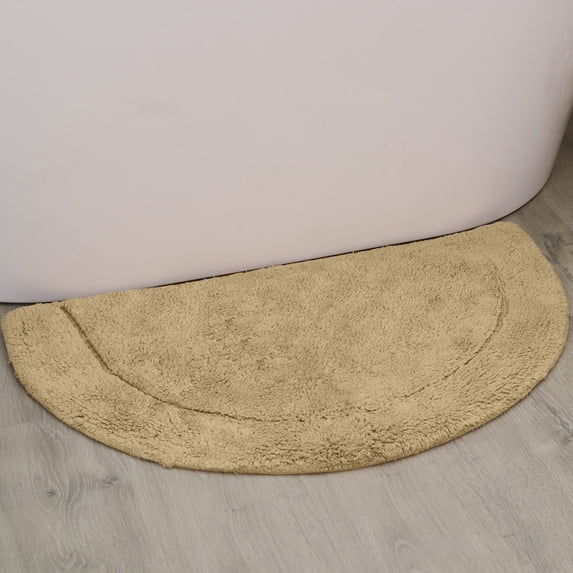 HOME WEAVERS Waterford Collection Cotton Slice Rug, 17" x 30", Linen