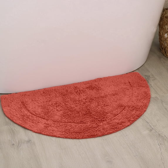 HOME WEAVERS Waterford Collection Cotton Slice Rug, 17" x 30", Coral