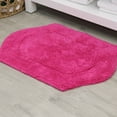 thumbnail image 1 of Home Weavers Waterford Collection Cotton Bath Rug Soft & Absorbent Bath Rugs Non Slip Machine Washable 17"x24" Rectangle Hot Pink, 1 of 6