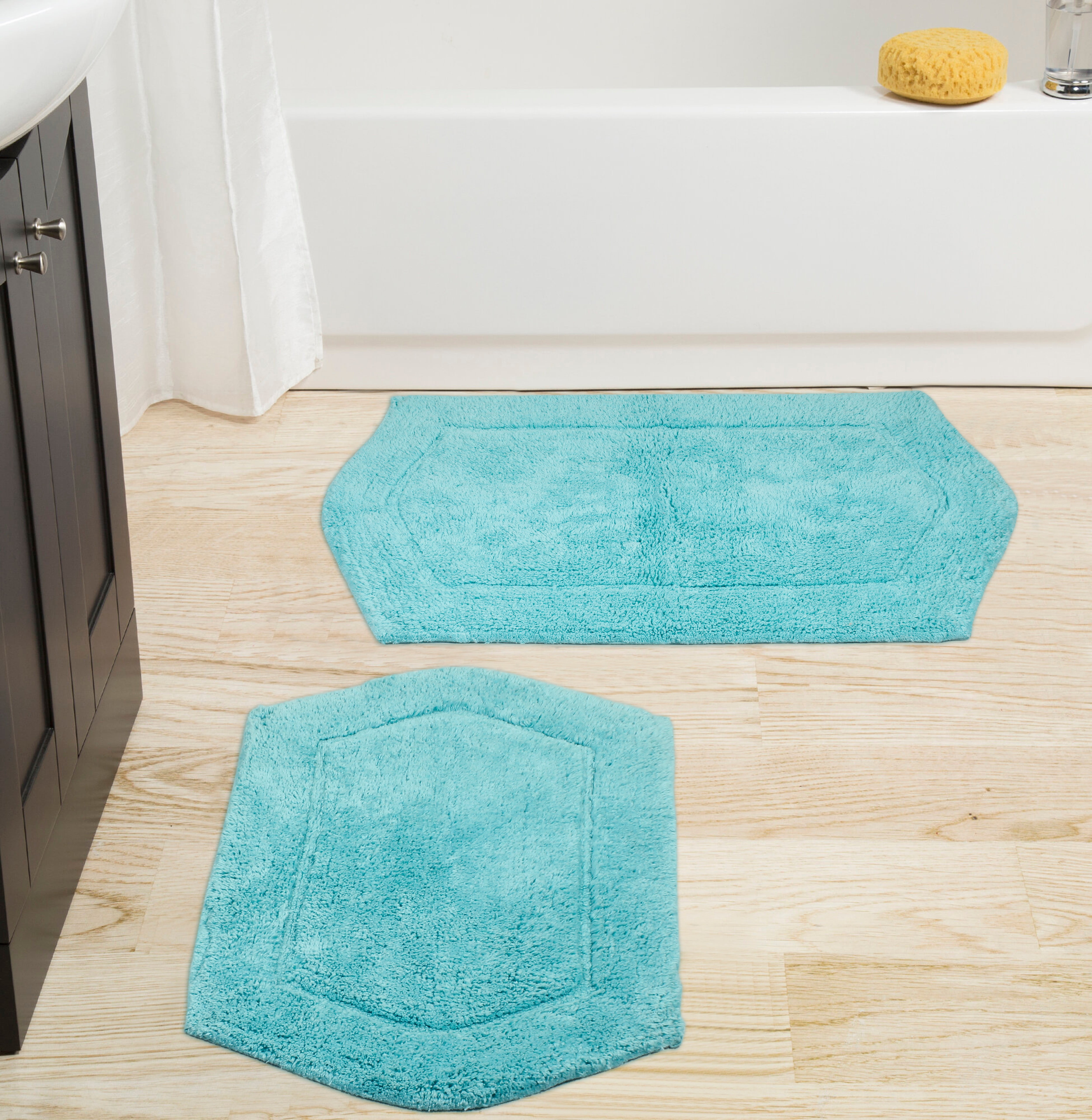 Home Essence Regal Solid Tufted Durable Bath Rug Collection 