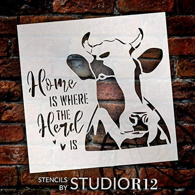 Antlers & Heart Stencil - Reusable Stencils for Painting - Mylar Stencil  for DIY Projects and Crafts