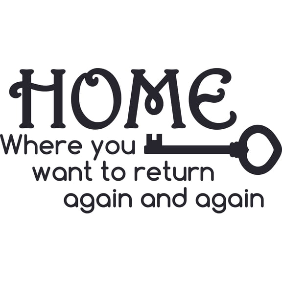 Home Where You Return Quotes Family Customized Wall Decal - Custom Vinyl Wall Art - Personalized Name - Baby Girls Boys Kids Bedroom Wall Decal Room Decor Wall Stickers Decoration Size (20x40 inch)