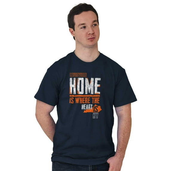 Home Where the Heart Is Kentucky Men's Graphic T Shirt Tees Brisco Brands M