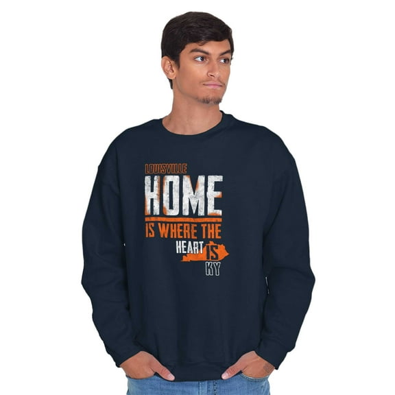 Home Where the Heart Is Kentucky Sweatshirt for Men or Women Brisco Brands S