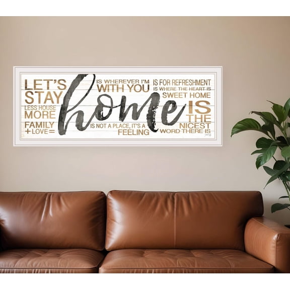 Home White Framed Print Wall Art