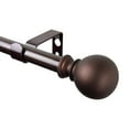 thumbnail image 1 of Home Window Decorative Luna Curtain Rod 48-84 inch - Cocoa, 1 of 3