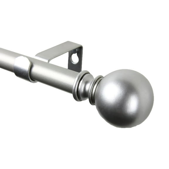 Home Window Decorative Luna Curtain Rod 84-120 inch - Satin Nickel