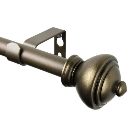 Home Window Decorative Savannah Curtain Rod 28-48 inch - Antique Gold