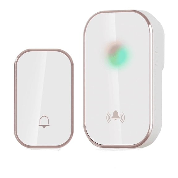 Home Wireless Doorbell with Digital Music, AC Powered Remote Chime Door Bell Kit, Long Range Adjustable Sound, European Standard Plug