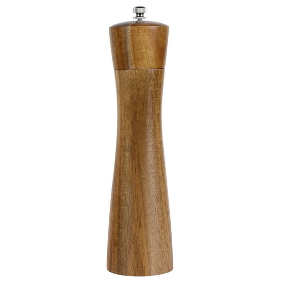 Home Wooden Salt Spice Container Pepper Mill Grinder Shaker Wood Color 10 Inch