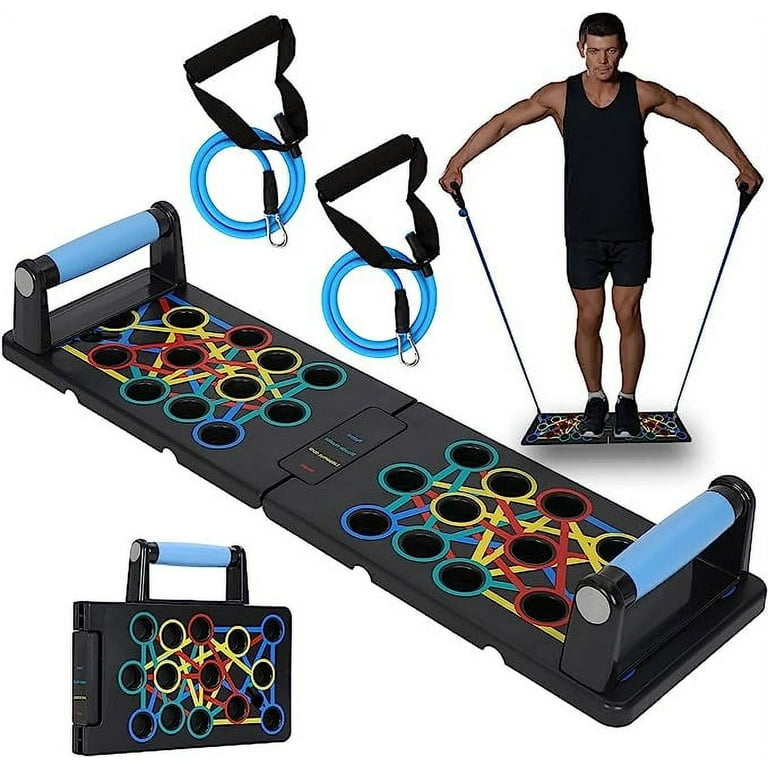 Home Workout Equipment Push Up Board 24 in 1 Multi-Functional Pushup Bar  System Fitness Floor Chest Muscle Exercise Professional Equipment Burn Fat  Strength Training Arm Men & Women Weights 