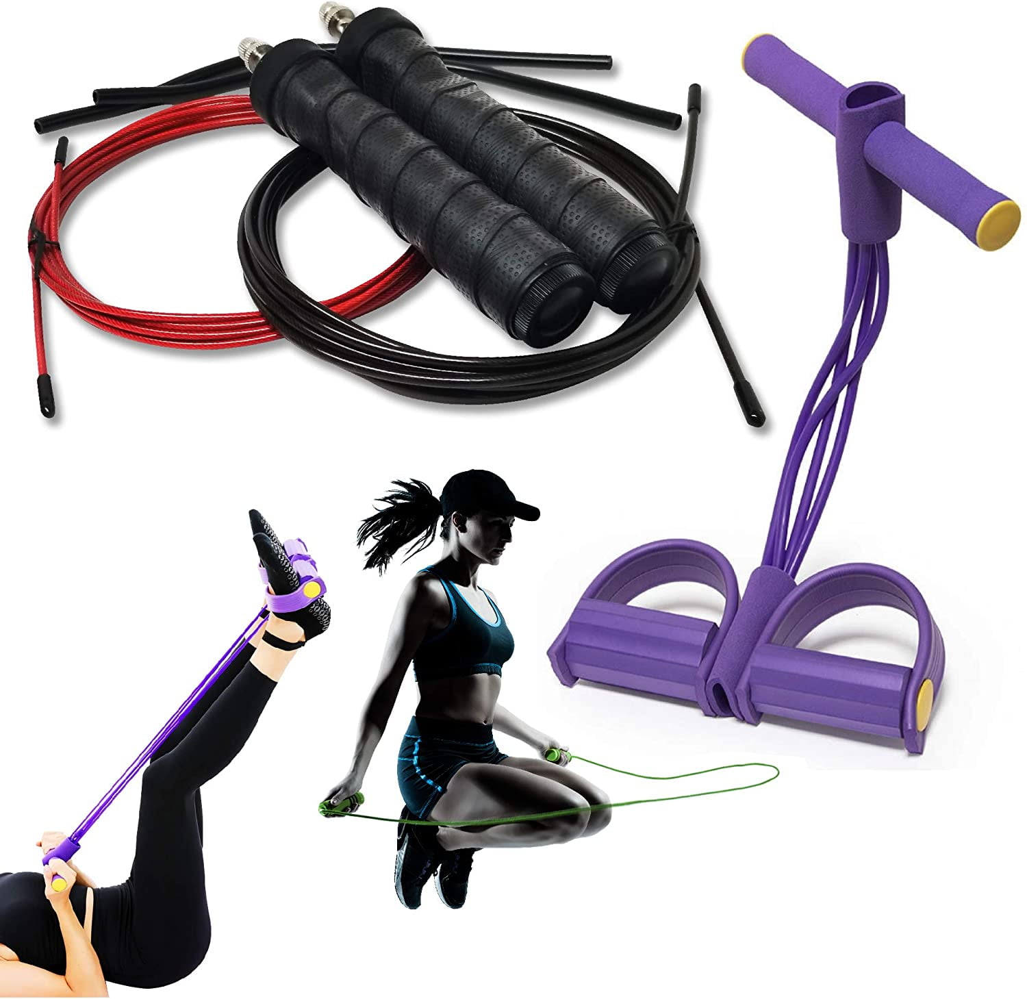 Skipping rope and resistance bands hotsell