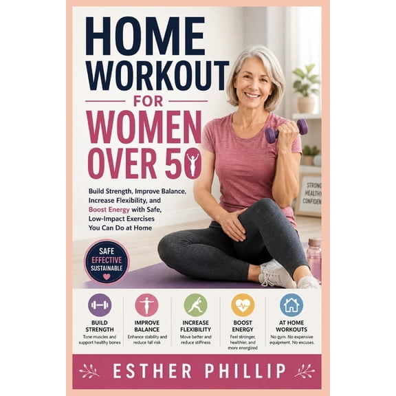Home Workout for Women Over 50: Build Strength, Improve Balance, Increase Flexibility, and Boost Energy with Safe, Low-I, (Paperback)