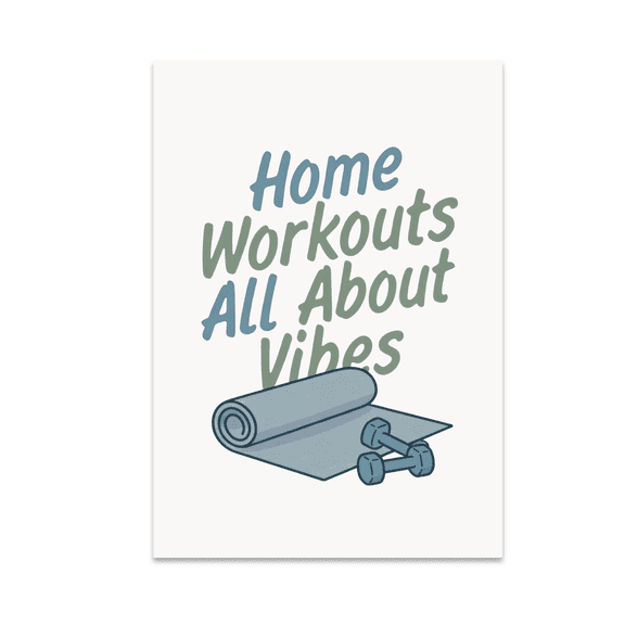 Home Workouts All About Vibes - Fitness Enthusiast - 13x19 Poster Print