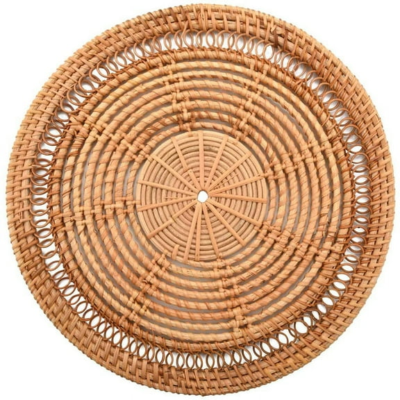Home Woven Wall Basket Natural Decor Decorative Rattan