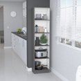 thumbnail image 1 of Home Xs Bookcase With 5-Tier Shelves And Slim Design -Matt Gray / White -Office, 1 of 6