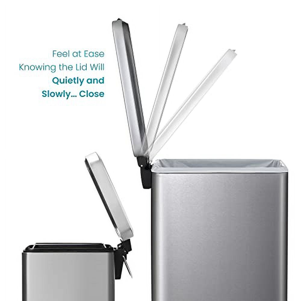 Home Zone Living 12 Gallon and 1.3 Gallon Kitchen Trash Can Value