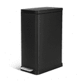 thumbnail image 1 of Home Zone Living 12 Gallon Slim Black Stainless Steel Kitchen Trash Can with Step Pedal and Soft Close Lid, 1 of 10