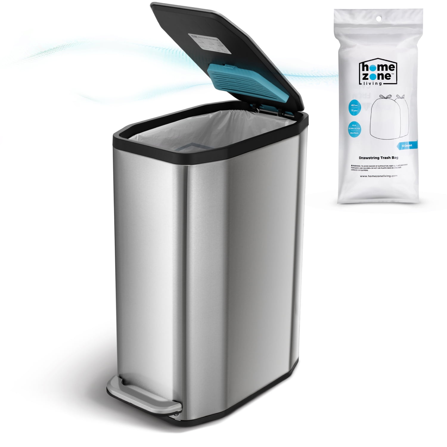 Sensor Trash Can (13 Gallon)- Rectangle – The Clean Store