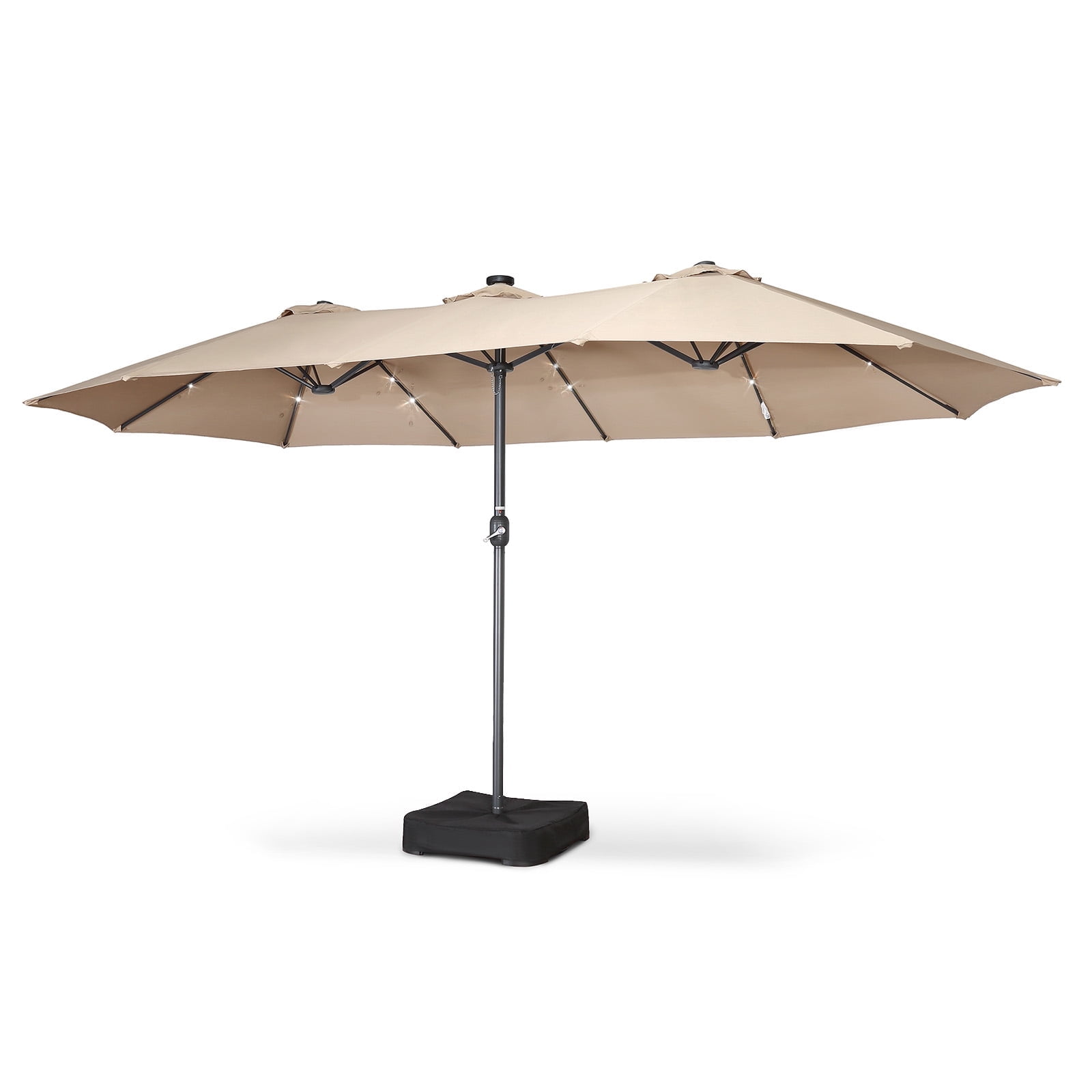 NEIGHBORHOOD サイズL Home Zone Living 15x9 Ft Double Head Patio Umbrella with Base, 36