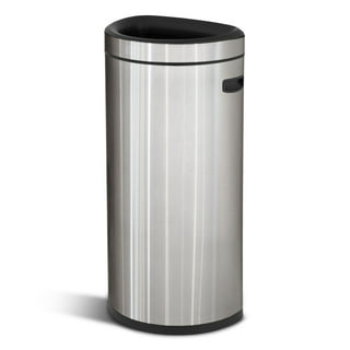 27 Gal. Stainless Steel Open Top Tall Compost Kitchen Commercial Trash Can