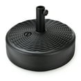 thumbnail image 1 of Home Zone Living 17L (40lbs) Circular Central Pole Umbrella Base with Thin Rattan Design w/Steel Umbrella Holder, 1 of 11