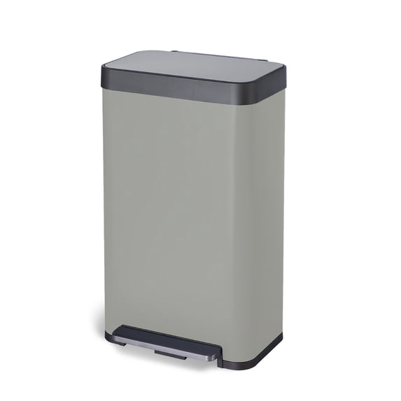 Home Zone Living 18.5 gal/70 Liter Kitchen Garbage Can Stainless Steel, Ocean Fog