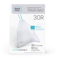 thumbnail image 1 of Home Zone Living Code 30R Drawstring Kitchen Trash Bags Custom Fit for 8 Gallon Recycling Bins, 60-Count, 1 of 8