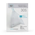thumbnail image 1 of Home Zone Living Code 30S Drawstring Kitchen Trash Bags Custom Fit for 8 Gallon Bins, 60-Count, 1 of 9