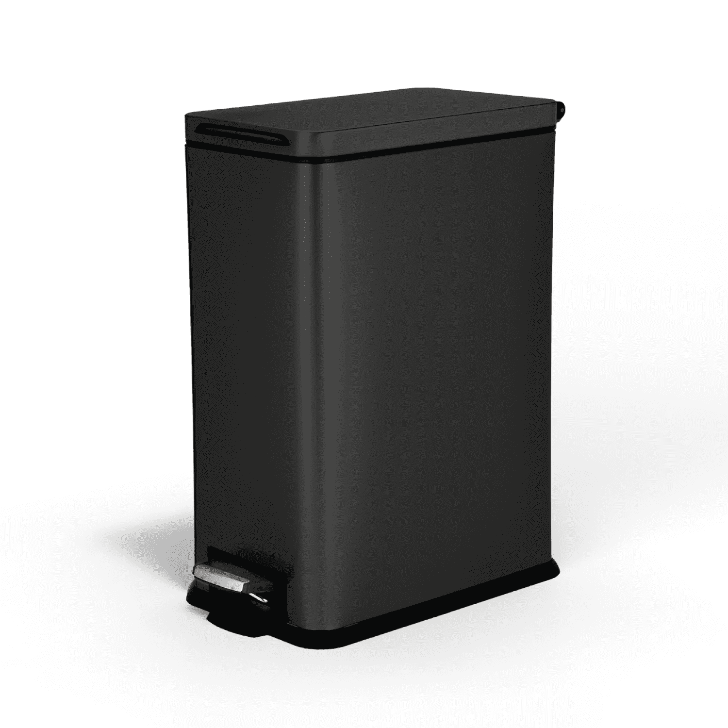 Matte Black Stainless Steel 8 Gallon Pedal Trash Can