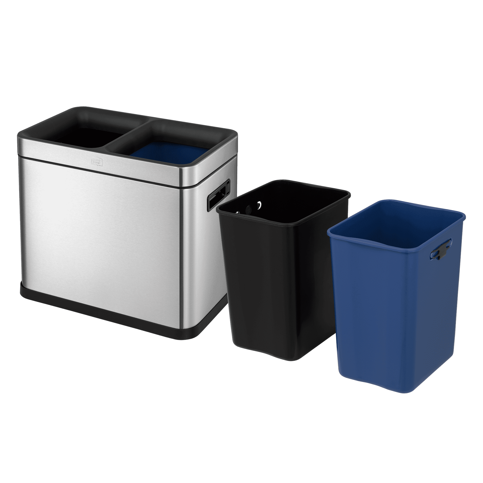 8 Gallon Stainless Steel Dual Compartment Open Top Trash Can