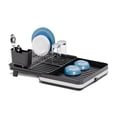 thumbnail image 1 of Home Zone Living Collapsible Dish Drying Rack with Push-Drain and Utensil Caddy, Medium, 1 of 7