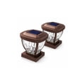 thumbnail image 1 of Home Zone Security ELI1403V 12-Lumen-Each 4 x 4 Solar LED Post Cap Lights, Bronze, 2-Pack, 1 of 7