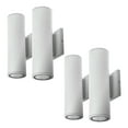 thumbnail image 1 of Home Zone Security Modern Outdoor LED Sconce Wall Light for Porch, Entryway, & Garage - 3000k 1500 Lumens 20W Hardwired - White (4 Pack), 1 of 7