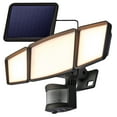 thumbnail image 1 of Home Zone Security Solar Flood Lights - Motion Detection + 3500K LED, Black, 1 of 7