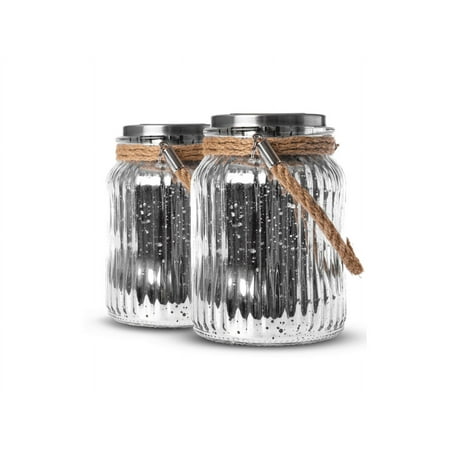 Home Zone Security Solar Lantern Lights: Rotating LED 2-Pack