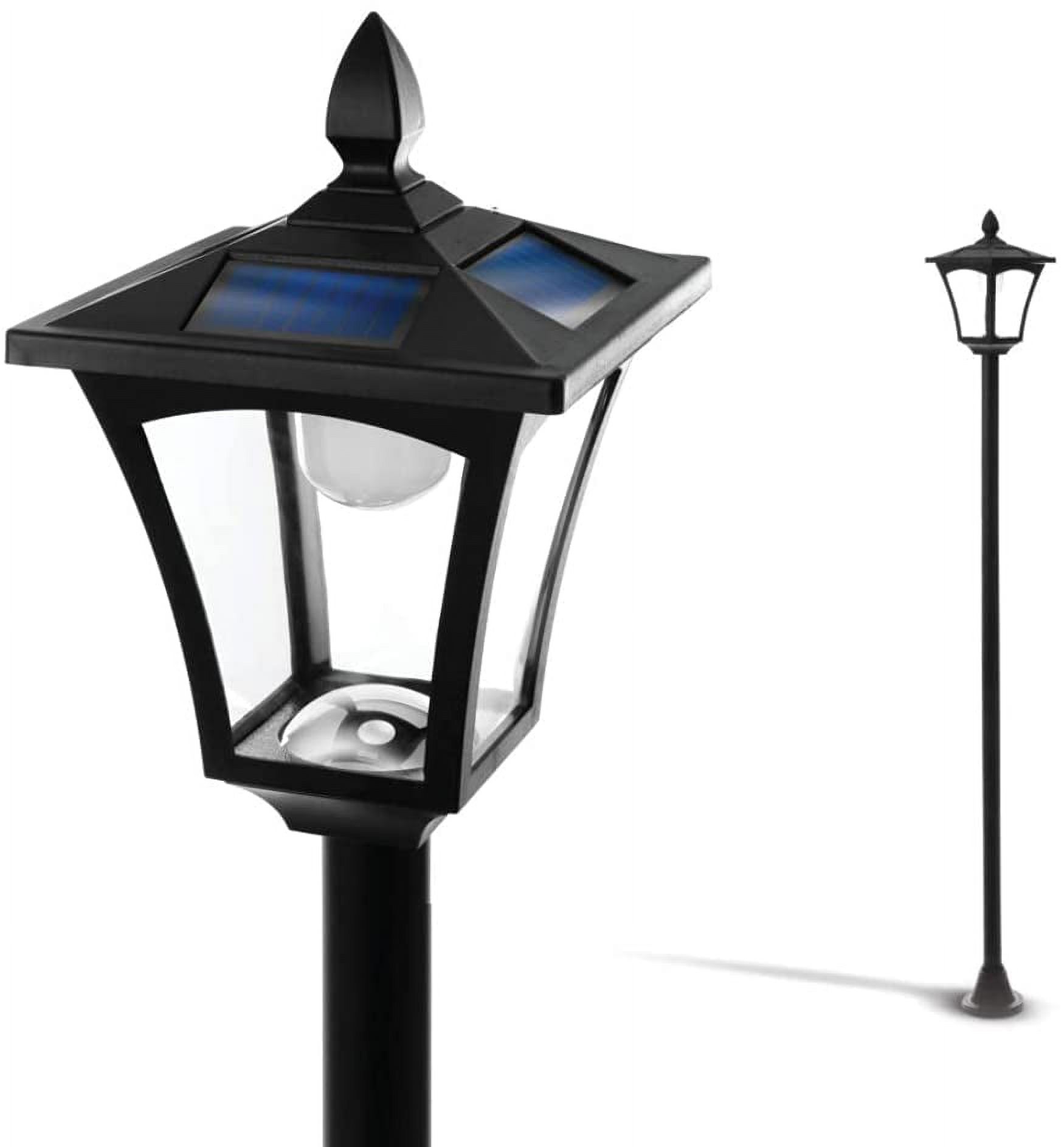 Design House Black Lamp Post with Cross Arm and Outlet