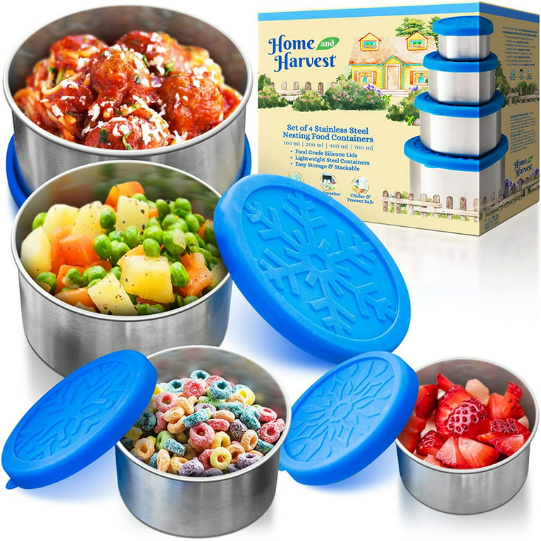 Stainless Steel Snack Containers, Metal Food Storage Container