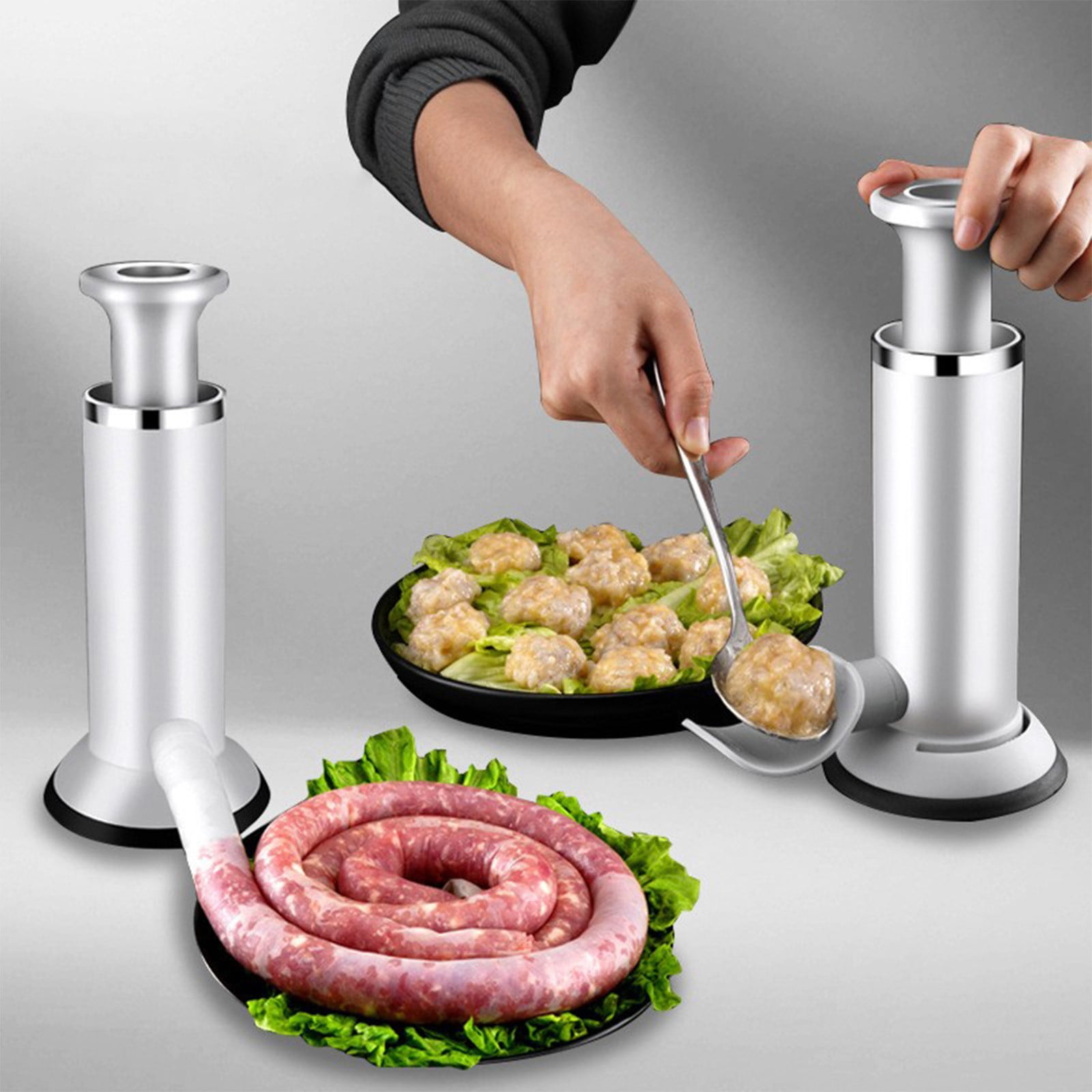 Home and Kitchen Homemade Sausage Maker Sausage Maker and Meatball Maker 2 In 1 Sausage Stuffer Food Grade Larger Large Capacity for Home Kitchen